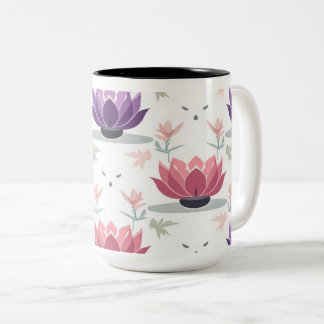 Caneca De Café Em Dois Tons Meditation Yoga Wellness Mandala Bamboo Relaxation