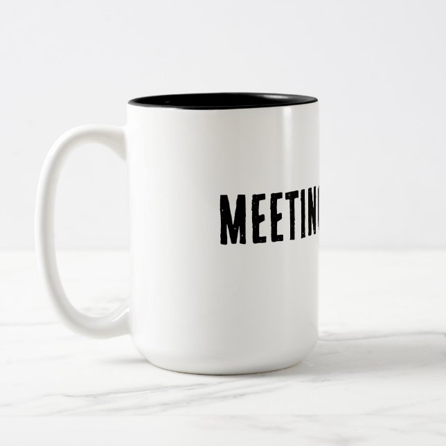 Caneca De Café Em Dois Tons Meeting Survivor - Meme hoodie (Esquerda)