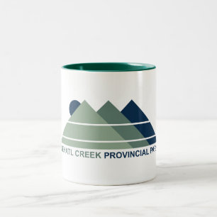 Caneca De Café Em Dois Tons Mehatl Creek Provincial Park Mountain Sun