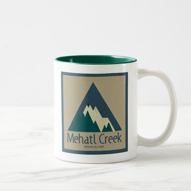 Caneca De Café Em Dois Tons Mehatl Creek Provincial Park Rustic (Direita)