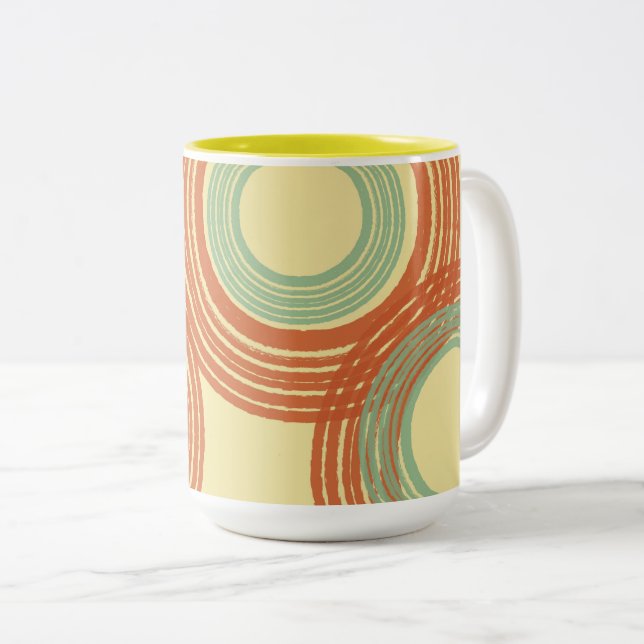Caneca De Café Em Dois Tons Meio século Modern Mugs (Frente Esquerda)