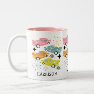 Caneca De Café Em Dois Tons Meio século Moderno de Explosão Atômica de Carr