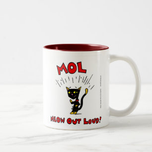 Caneca De Café Em Dois Tons Mel "MOL: MEOOUT LOUD"