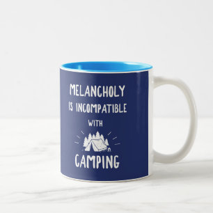Caneca De Café Em Dois Tons Melancholy É Incompatível Com O Acampamento