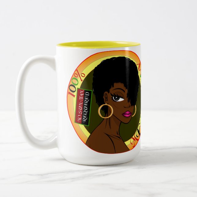 Caneca De Café Em Dois Tons Melanina 100 (Esquerda)
