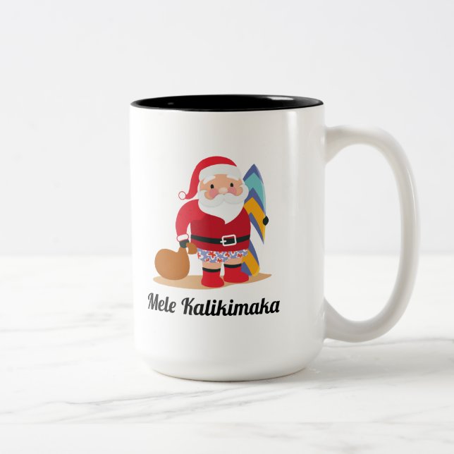 Caneca De Café Em Dois Tons Mele Kalikimaka (Direita)
