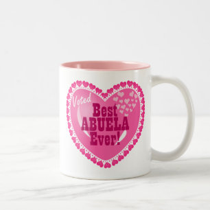 Caneca De Café Em Dois Tons MELHOR Abuela votado nunca!