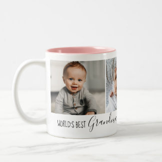 Caneca De Café Em Dois Tons "Melhor Avó/Avô" Foto Café Mug Gift