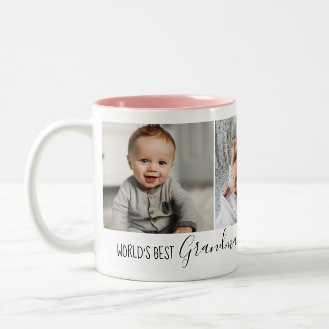 Caneca De Café Em Dois Tons "Melhor Avó/Avô" Foto Café Mug Gift (Esquerda)