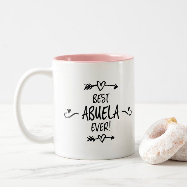 Caneca De Café Em Dois Tons Melhor Avó de Todos os Tempos (Com Donut)