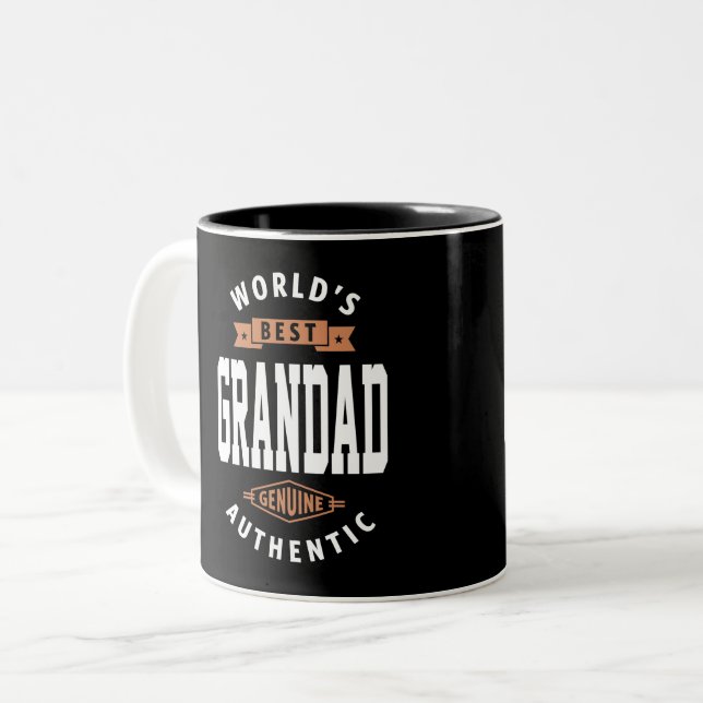 Caneca De Café Em Dois Tons Melhor Avô do Mundo (Frente Esquerda)