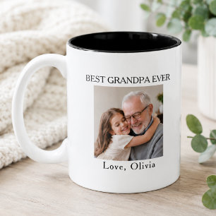 Caneca De Café Em Dois Tons Melhor Avô do Mundo Imagem