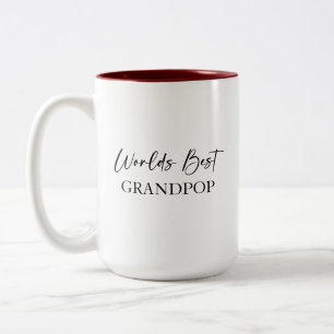 Caneca De Café Em Dois Tons Melhor Avô e Mug Personalizado Mais Amado do Mundo