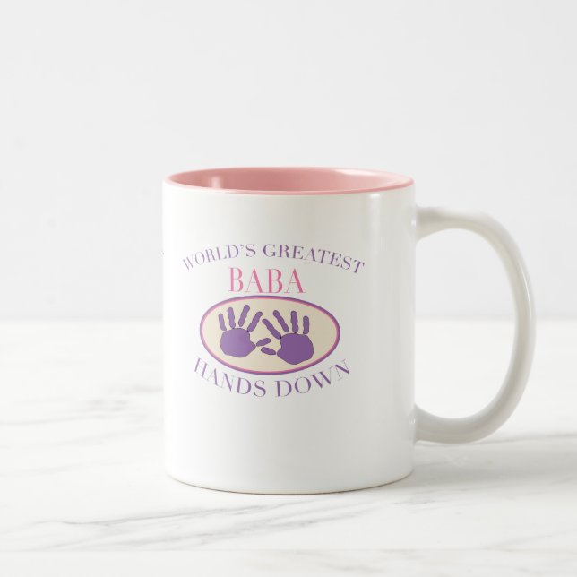 Caneca De Café Em Dois Tons Melhor Baba Sem Dúvida Camiseta (Direita)