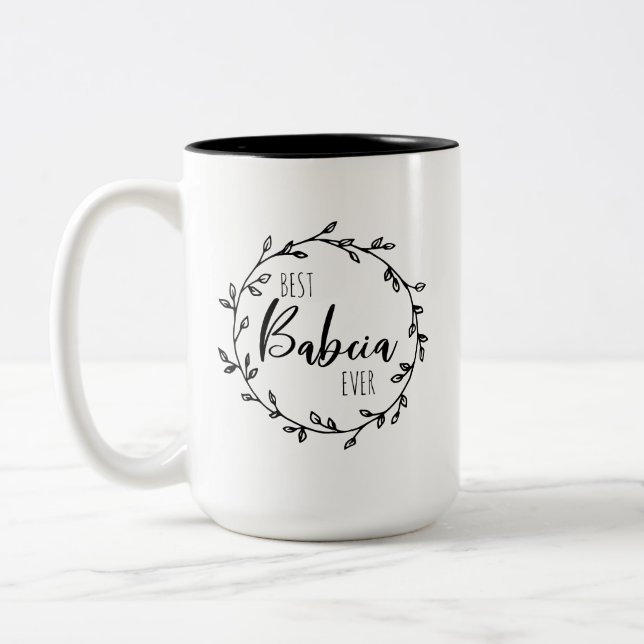 Caneca De Café Em Dois Tons Melhor Babcia de Todos (Esquerda)