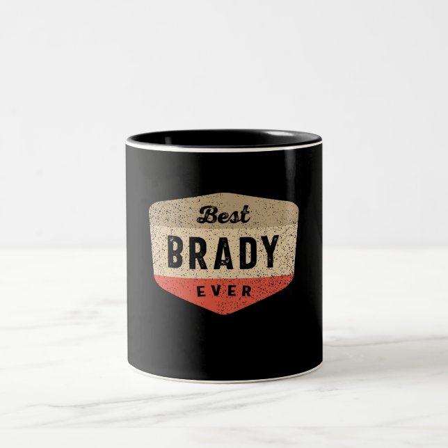 Caneca De Café Em Dois Tons Melhor Brady, Engraçado Nome Brady (Centro)