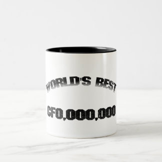 Caneca De Café Em Dois Tons Melhor CFO do mundo, 000.000