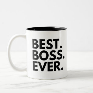 Caneca De Café Em Dois Tons MELHOR CHEFE JÁ Personalizado