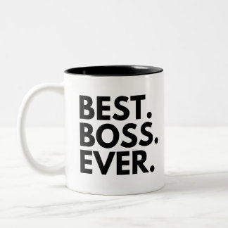 Caneca De Café Em Dois Tons MELHOR CHEFE JÁ Personalizado