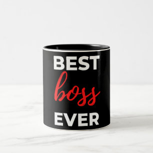 Caneca De Café Em Dois Tons Melhor Chefe Nunca