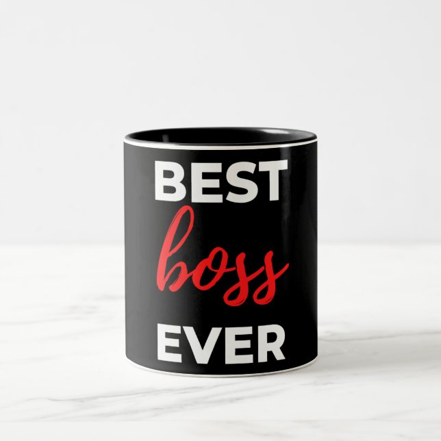 Caneca De Café Em Dois Tons Melhor Chefe Nunca (Centro)
