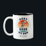 Caneca De Café Em Dois Tons Melhor Chefe Por Par Personalizado Do Colega De Go<br><div class="desc">Melhor Chefe por design de Par que você pode personalizar para o receptor desta fofa temática de golfe,  caneca de café design. Presente perfeito para o Dia do Chefe ou qualquer ocasião especial. O texto "BOSS" pode ser personalizado com qualquer macaco clicando no botão "Personalizar".</div>