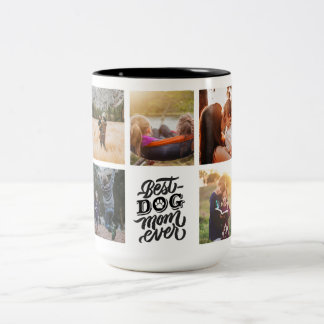 Caneca De Café Em Dois Tons Melhor Colagem de Fotos Personalizada da Mãe de Ca