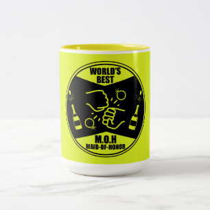 Caneca De Café Em Dois Tons Melhor Dama de Honra do Mundo