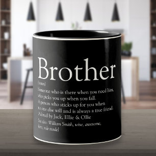 Caneca De Café Em Dois Tons Melhor Definição de Irmão Moderno