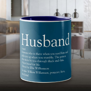 Caneca De Café Em Dois Tons Melhor Definição de Marido do Mundo