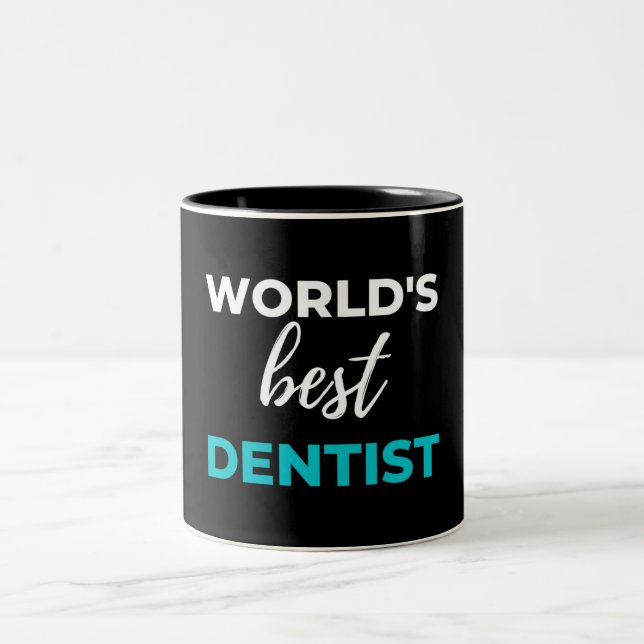 Caneca De Café Em Dois Tons Melhor Dentista do Mundo (Centro)