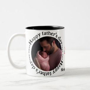 Caneca De Café Em Dois Tons Melhor dia de os pais de sempre