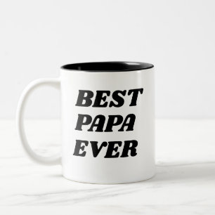 Caneca De Café Em Dois Tons Melhor Dia de os pais do Papa Nunca presente perso