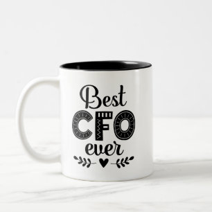 Caneca De Café Em Dois Tons Melhor Diretor Financeiro do CFO Ever