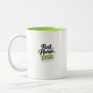 Caneca De Café Em Dois Tons Melhor Enfermeira de Sempre Citação Engraçada Tipo
