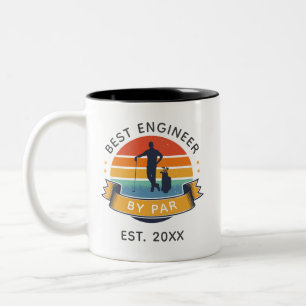 Caneca De Café Em Dois Tons Melhor Engenheiro Por Par Coworker Aniversário Fã