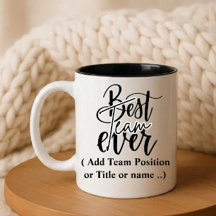 Caneca De Café Em Dois Tons Melhor Equipe de Todos os Tempos Presente com No