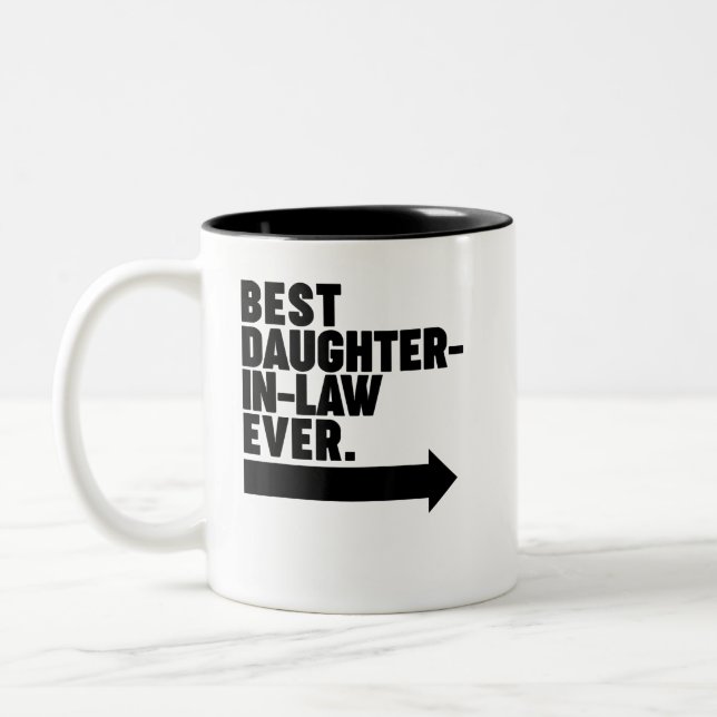 Caneca De Café Em Dois Tons Melhor Filha da Lei Nunca (Esquerda)