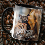 Caneca De Café Em Dois Tons Melhor Foto De Puppy Pet Pet Puppy Pup Alguma Vez<br><div class="desc">Esta design simples e moderna é composta por tipografia serif e cursiva e adiciona uma foto personalizada das suas puppers</div>