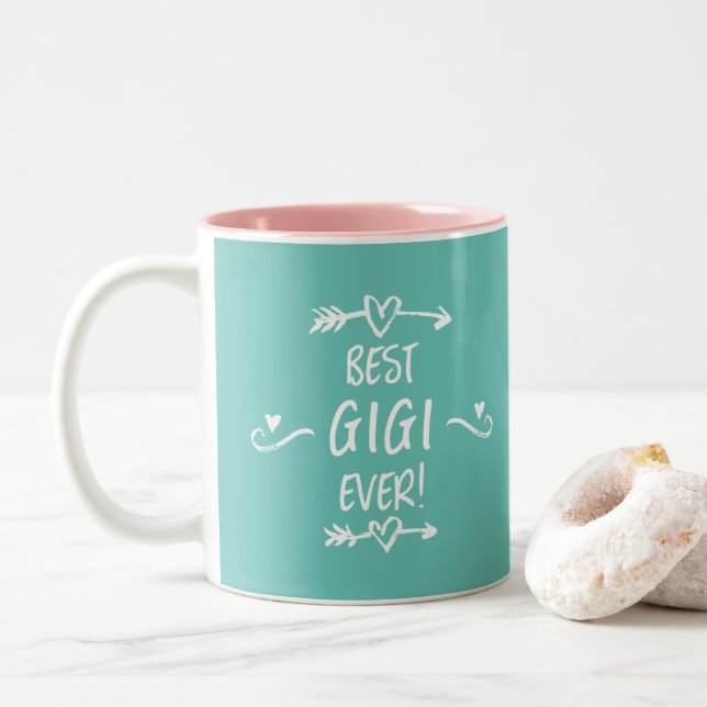 Caneca De Café Em Dois Tons Melhor Gigi de Todos os Tempos (Com Donut)