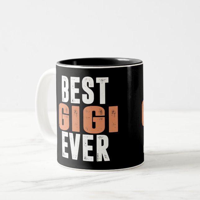 Caneca De Café Em Dois Tons Melhor Gigi nunca (Frente Esquerda)