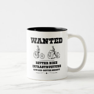 Caneca De Café Em Dois Tons Melhor infraestrutura de bicicleta