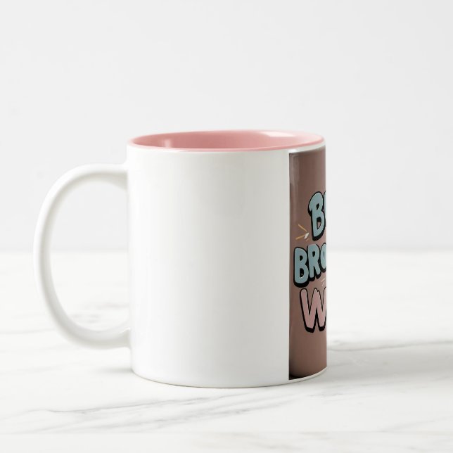 Caneca De Café Em Dois Tons Melhor Irmão do Mundo (Esquerda)