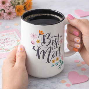Caneca De Café Em Dois Tons Melhor Mãe