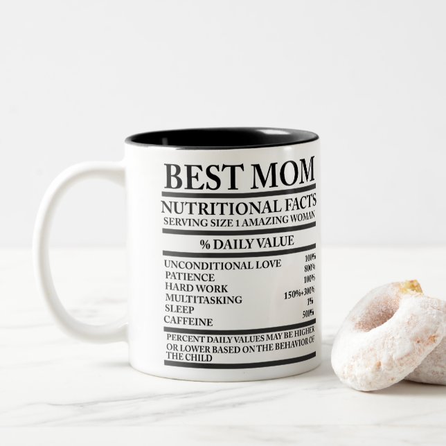 Caneca De Café Em Dois Tons Melhor mãe (Com Donut)