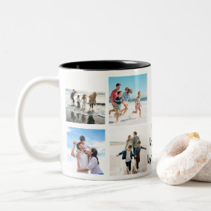 Caneca De Café Em Dois Tons Melhor Mãe Alguma Vez Foto do Dia da Mãe Presente