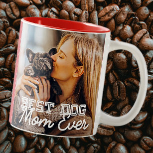 Caneca De Café Em Dois Tons Melhor Mãe de Cachorro Alguma Vez Personalizada Fo