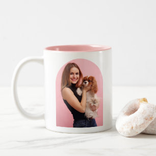 Caneca De Café Em Dois Tons Melhor Mãe de Cachorro de Todos os Tempos Arco de