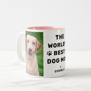 Caneca De Café Em Dois Tons Melhor Mãe de Cachorro do Mundo Foto Impressão de 