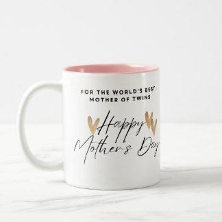 Caneca De Café Em Dois Tons Melhor Mãe De Gêmeos Dias de as mães